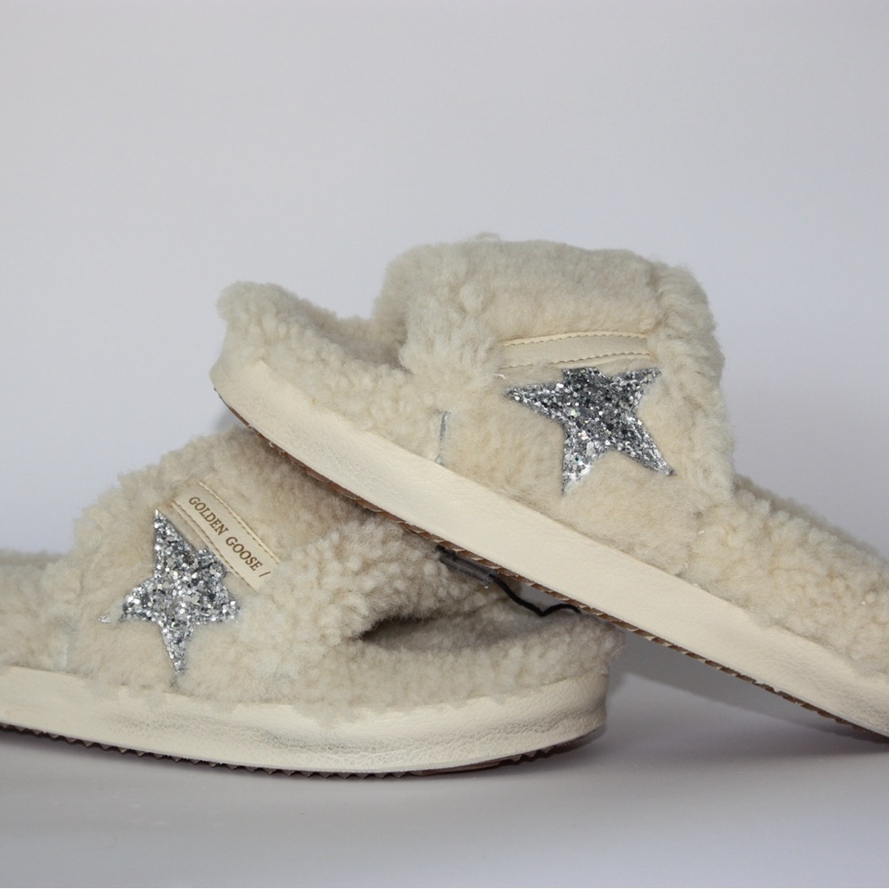 New Golden Goose Women’s Shearling Slides US size 6/6.5 EU size 37